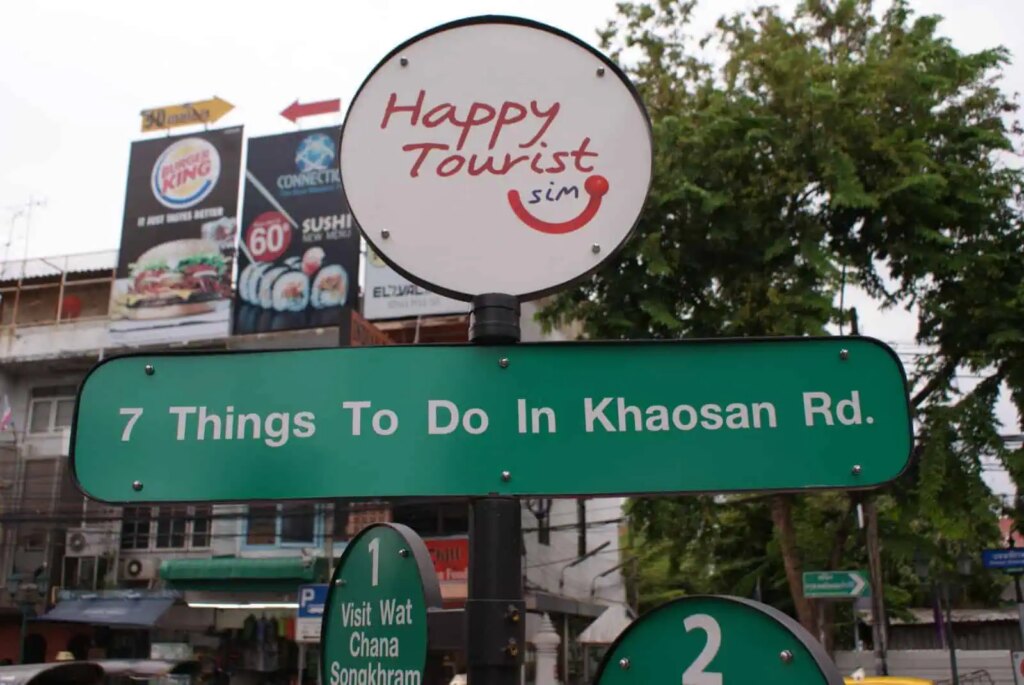 Rondreis Bangkok , River Kwai & Koh Samui (19 dagen) 20 KhaoSan Road bordjes