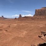Ik sta op een rots in Monument Valley